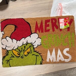 Grinch Christmas Doormat - Red, Green, Brown
